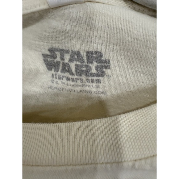 Start Wars Beige Unisex‎ T-shirt Size Large 100% Cotton - Picture 2 of 5